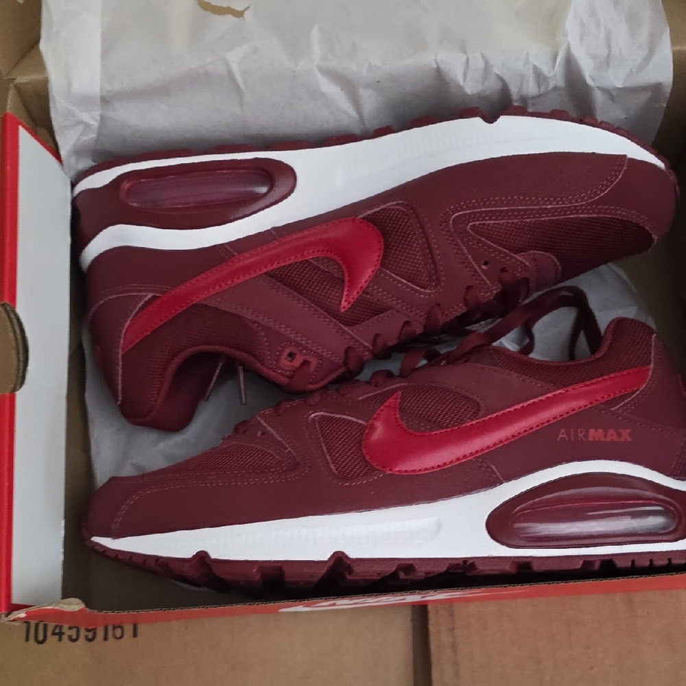 Size 10.5m Nike Airmax Command  Maroon and Red Air Max Sneakers